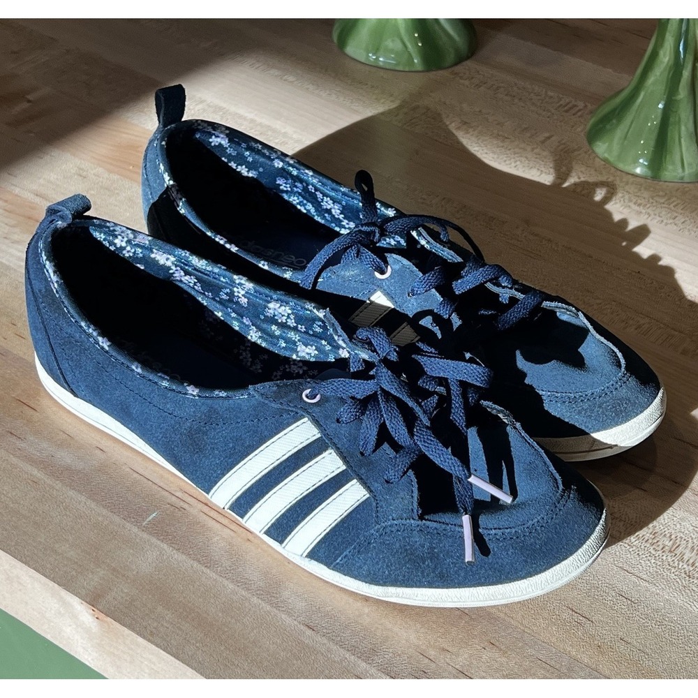 Vintage Adidas Neo Navy Cloudfoam Ballet Shoes, Women's Size 9, Some Staining